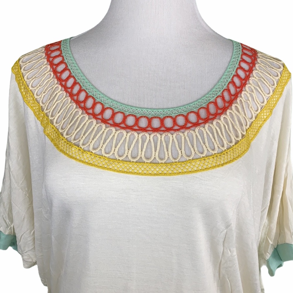 Crochet Scoop Neck Tee - Picture 4 of 11